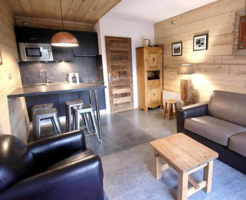 Studio Avec Coin Montagne Au Pied Des Pistes Apartman Megève Kültér fotó